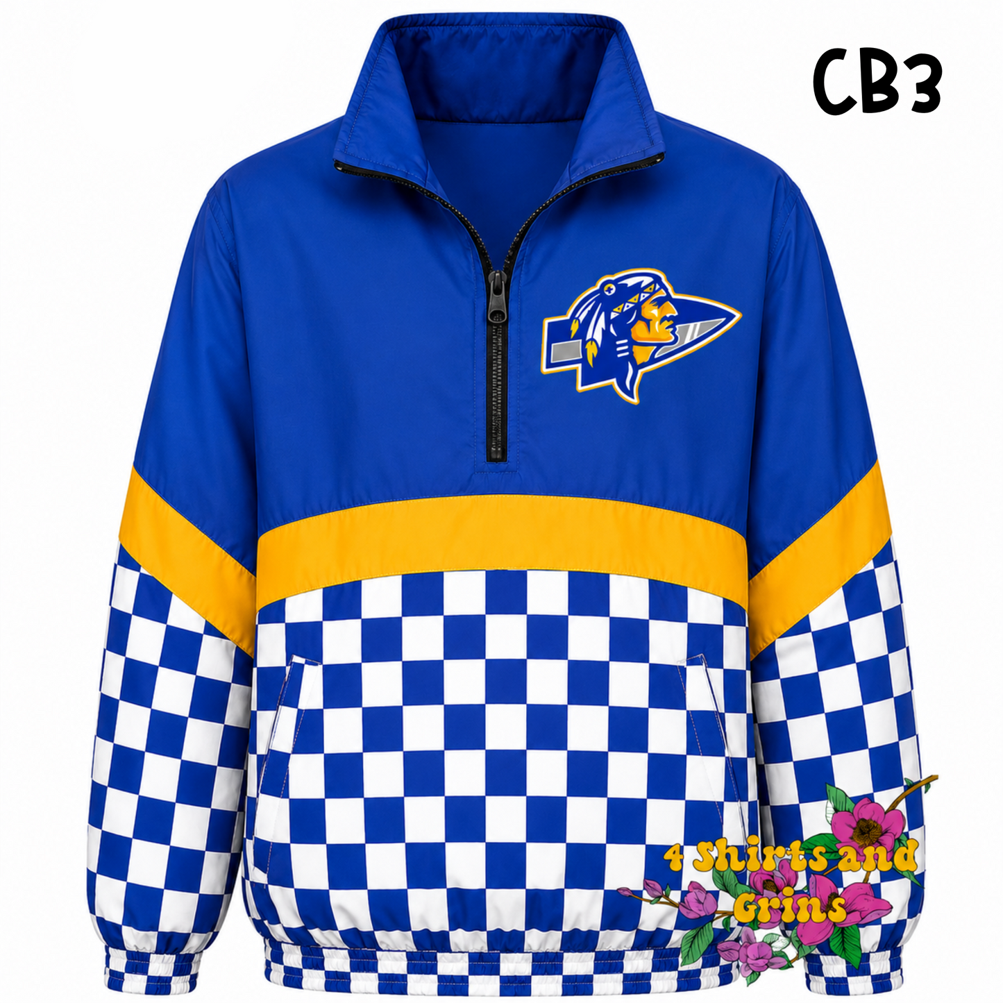 Custom Spirit Jacket Preorder | Personalized Checkerboard or Leopard Quarter Zip Pullover | Youth & Adult Sizes