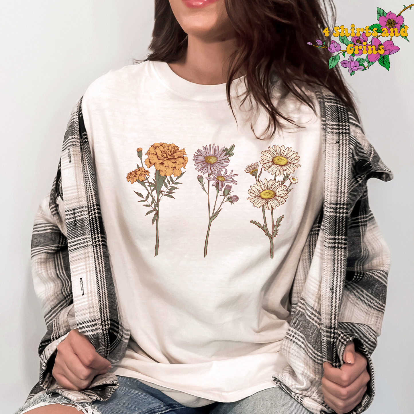 Custom Birth Month Flowers Shirts