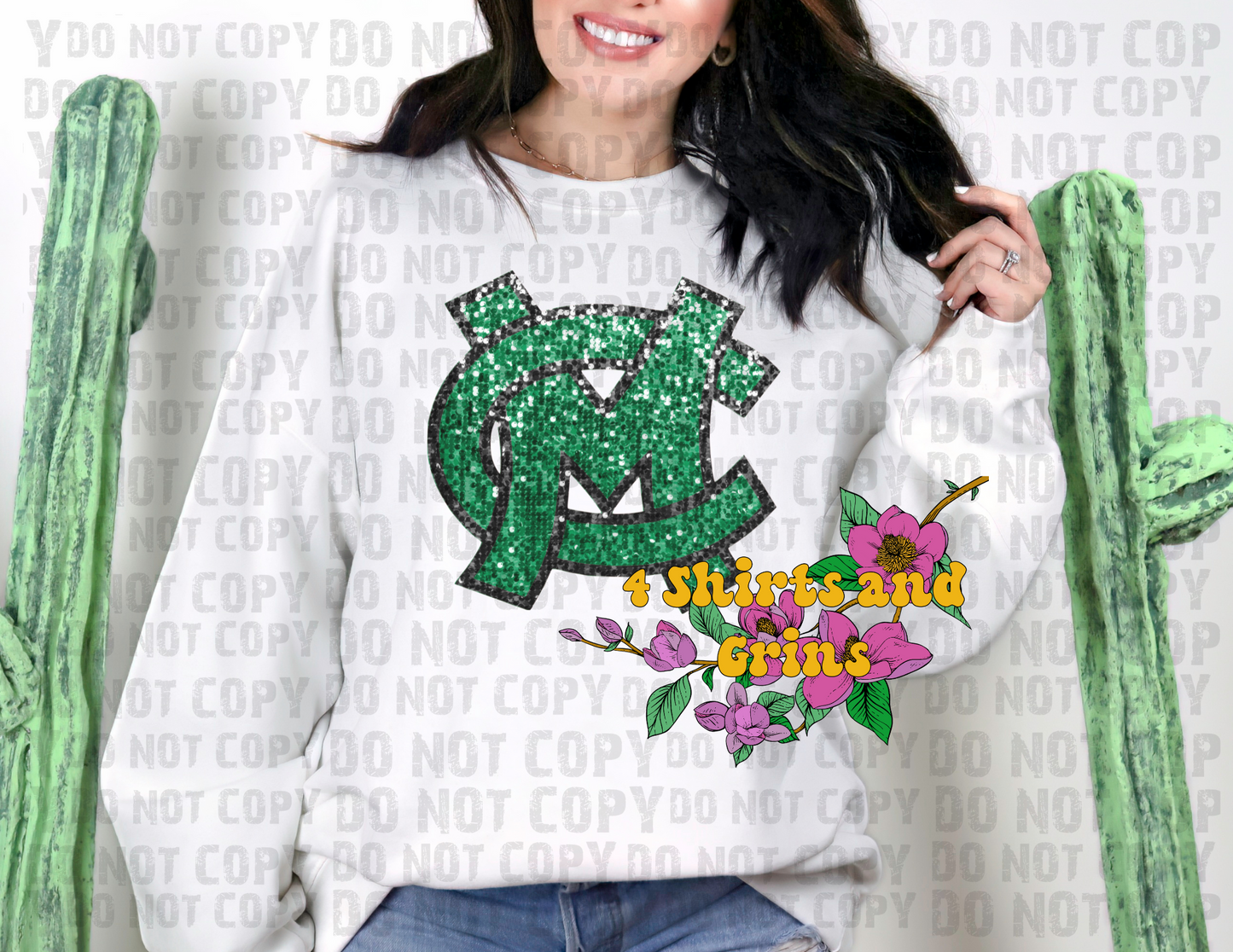 Faux Sequin CM Logo