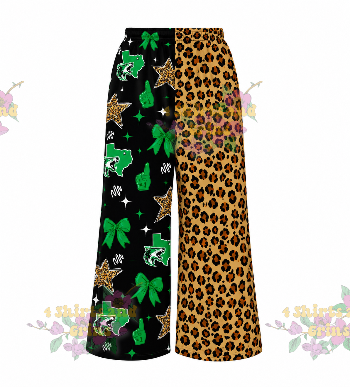 PRE-ORDER Custom Wide Leg Ribbed Pants | Personalized School Spirit Pants with Pockets