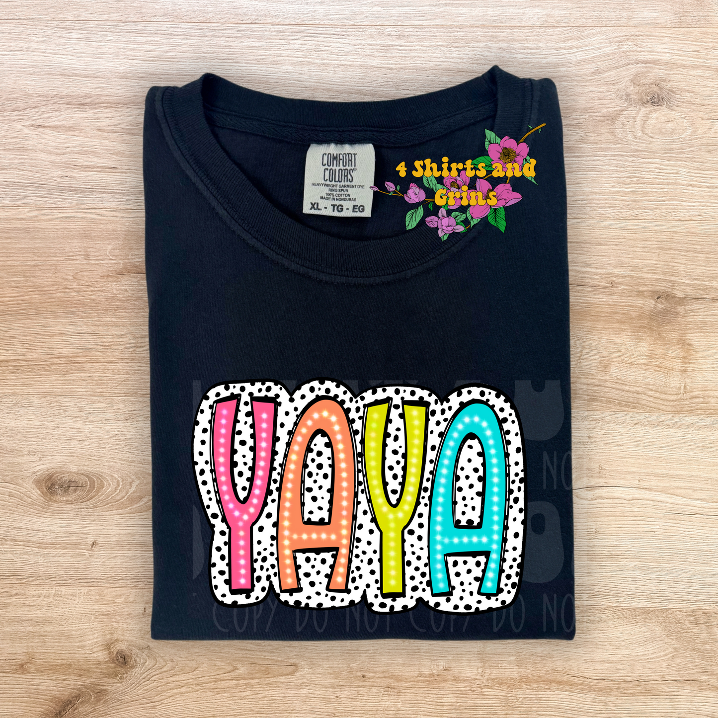 Bright Colored YAYA Design T-Shirt