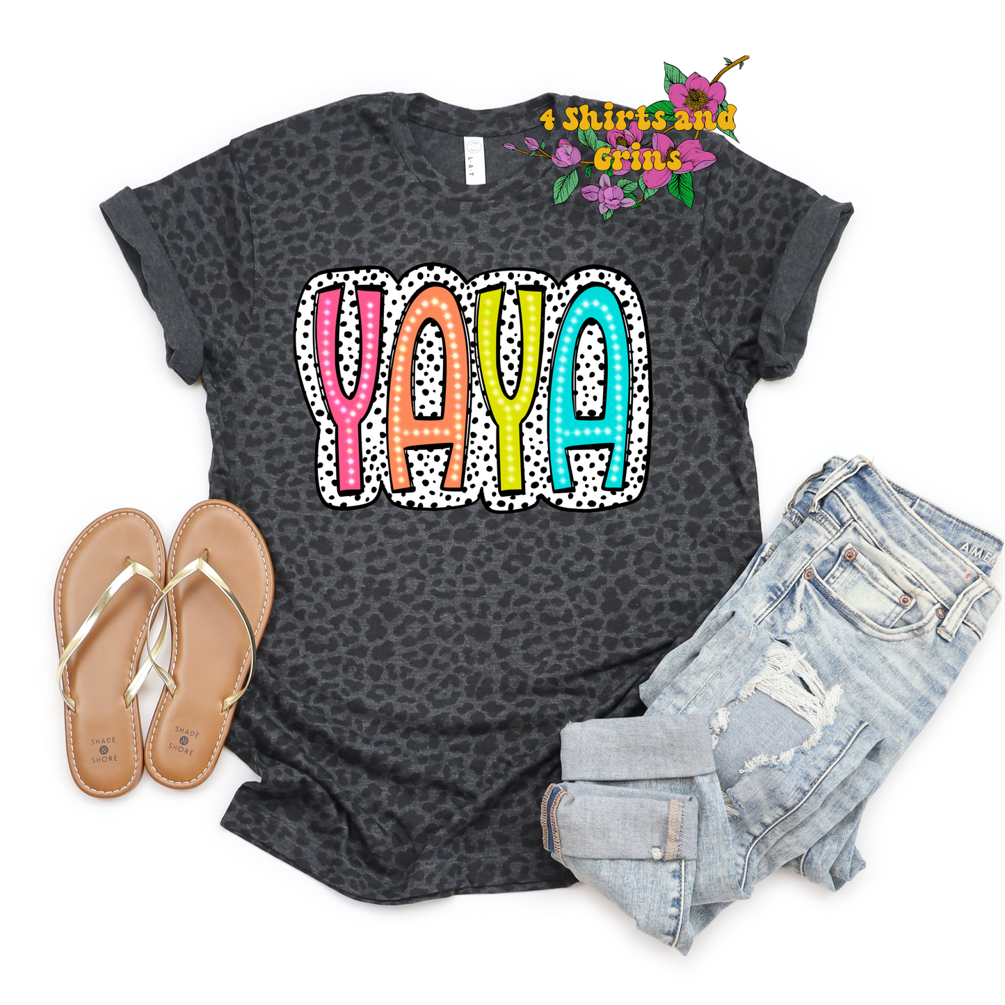 Bright Colored YAYA Design T-Shirt