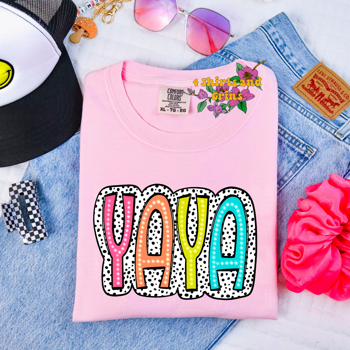 Bright Colored YAYA Design T-Shirt