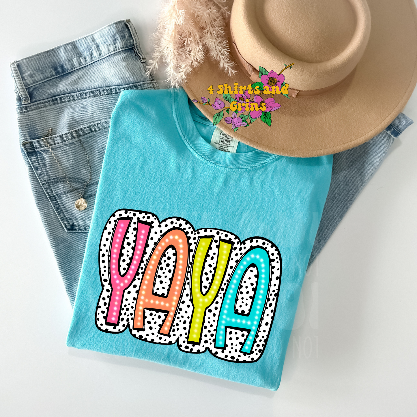 Bright Colored YAYA Design T-Shirt