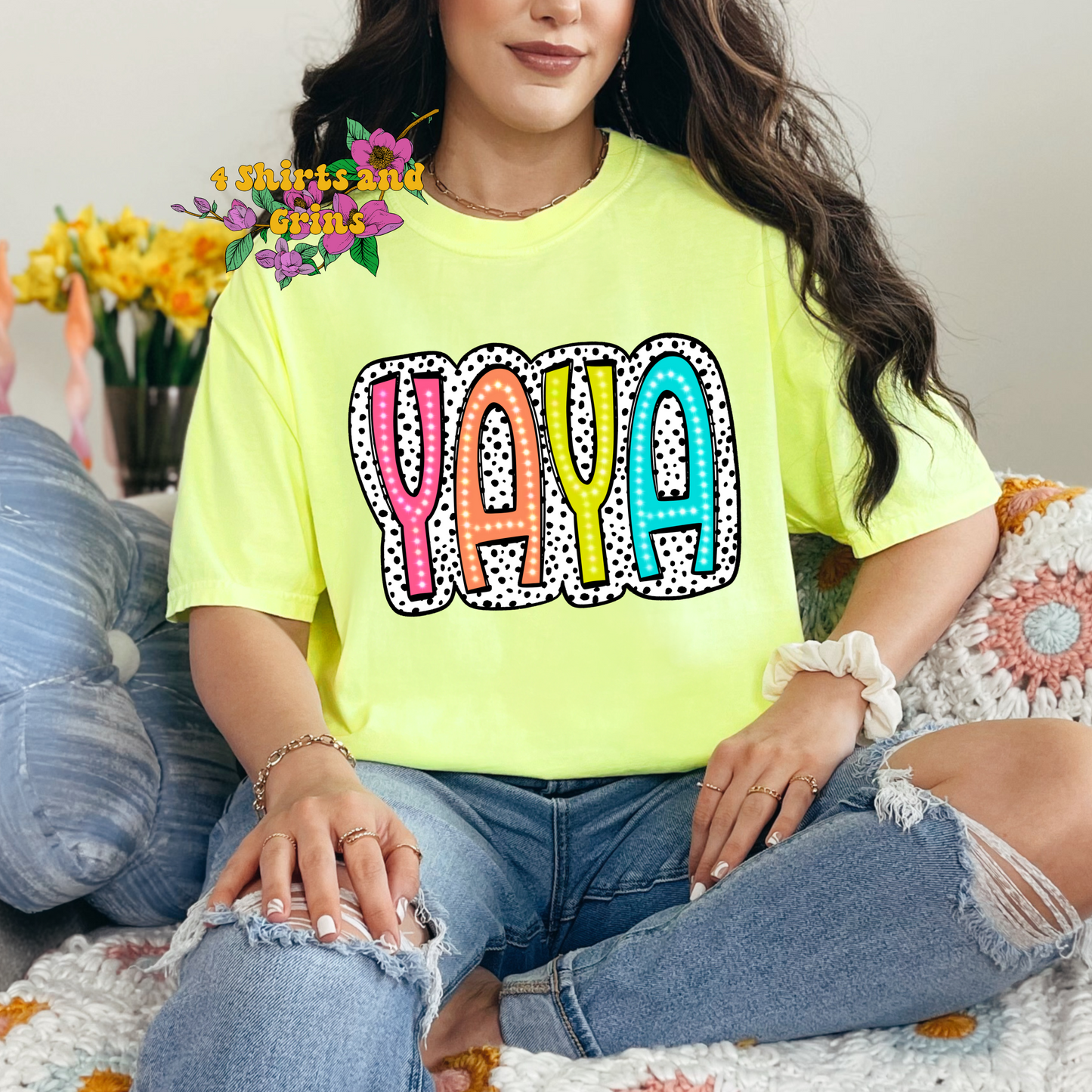 Bright Colored YAYA Design T-Shirt