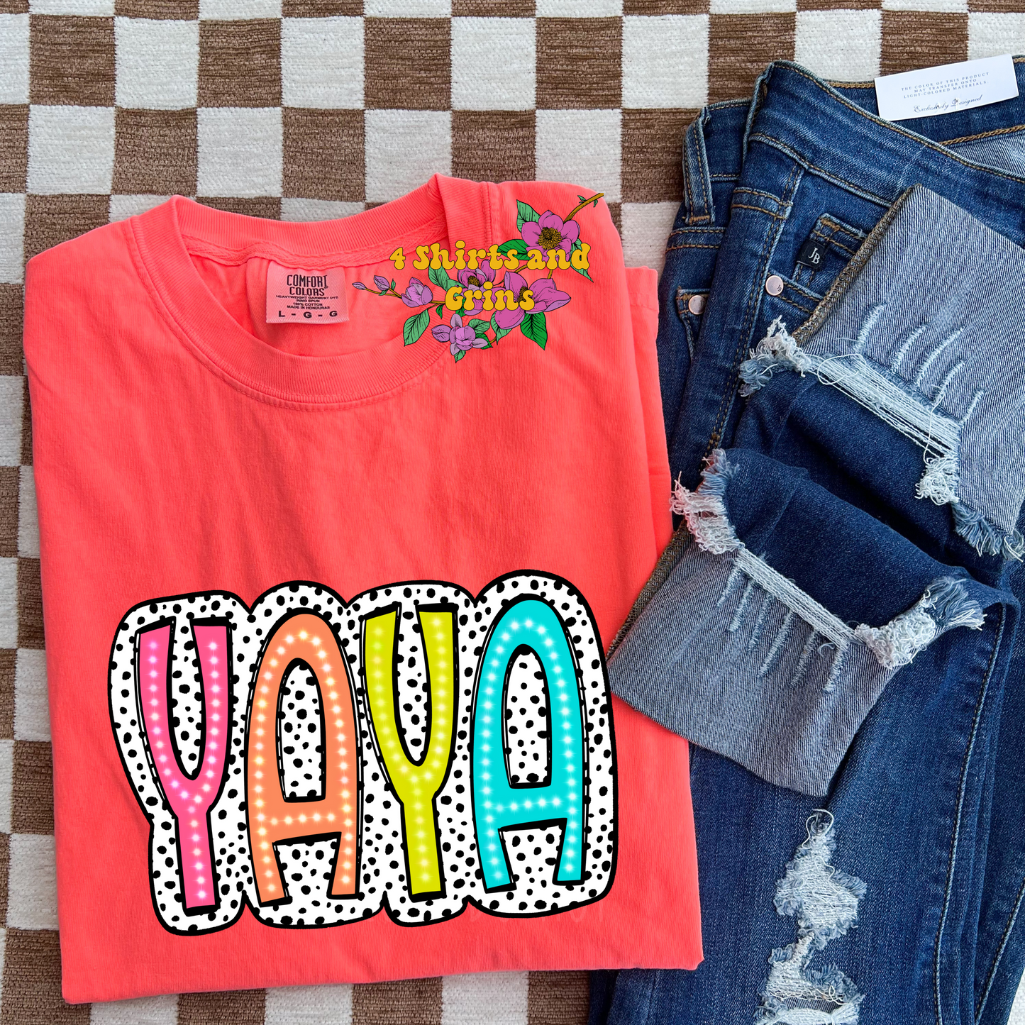 Bright Colored YAYA Design T-Shirt