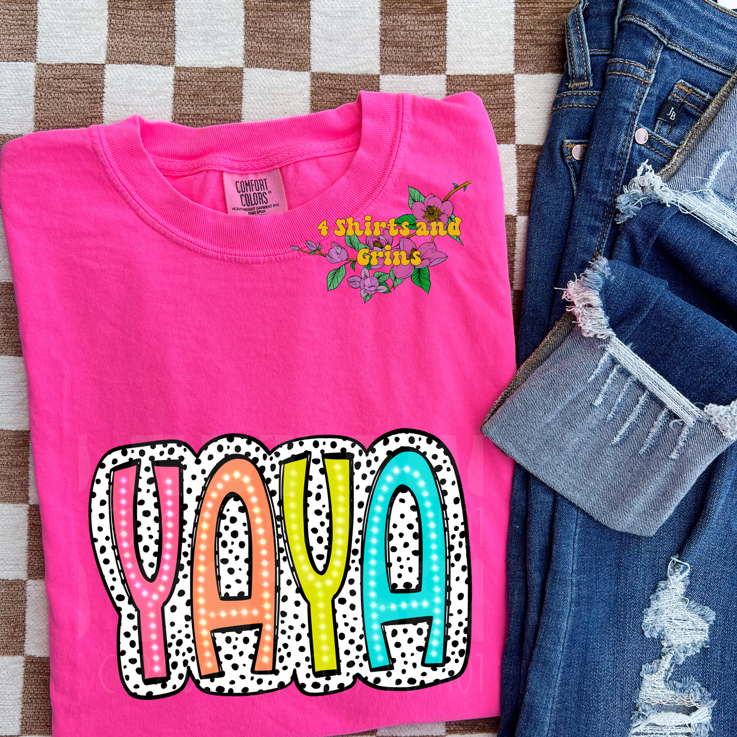 Bright Colored YAYA Design T-Shirt