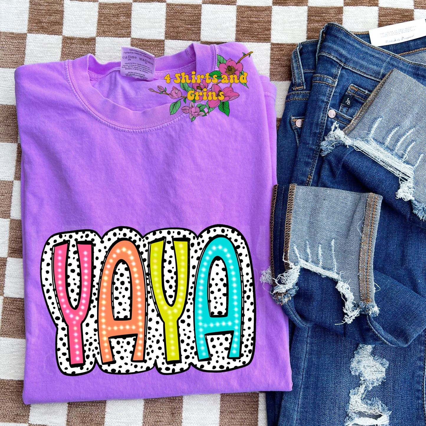 Bright Colored YAYA Design T-Shirt