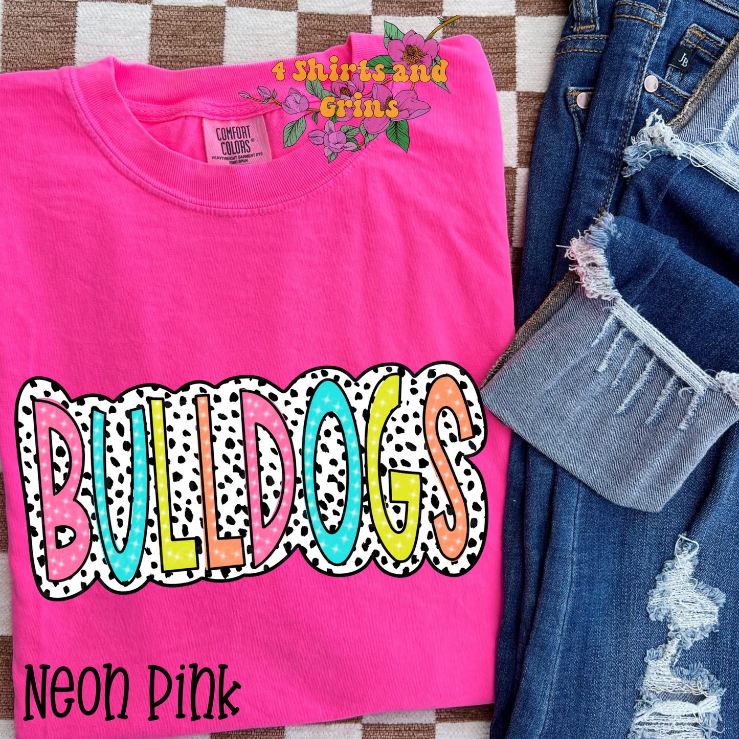 Colorful Dalmatian "Bulldogs" Shirt