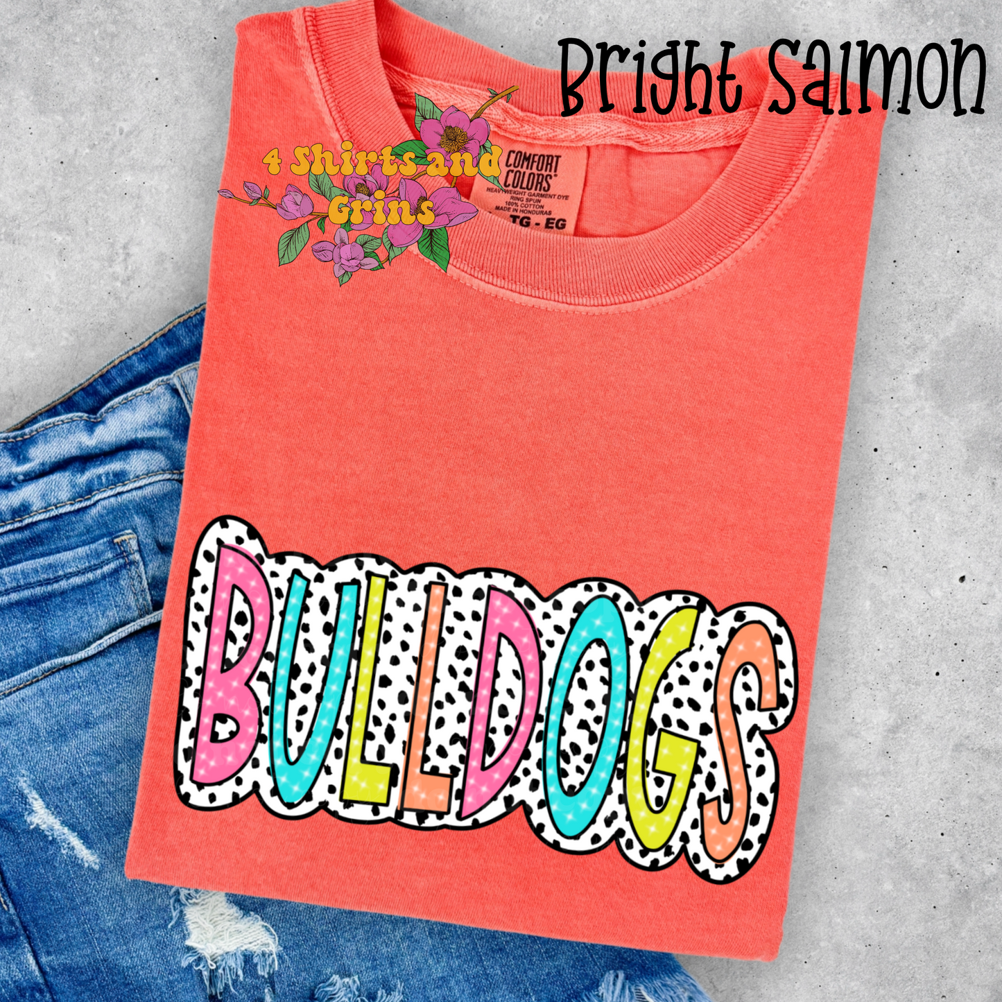 Colorful Dalmatian "Bulldogs" Shirt