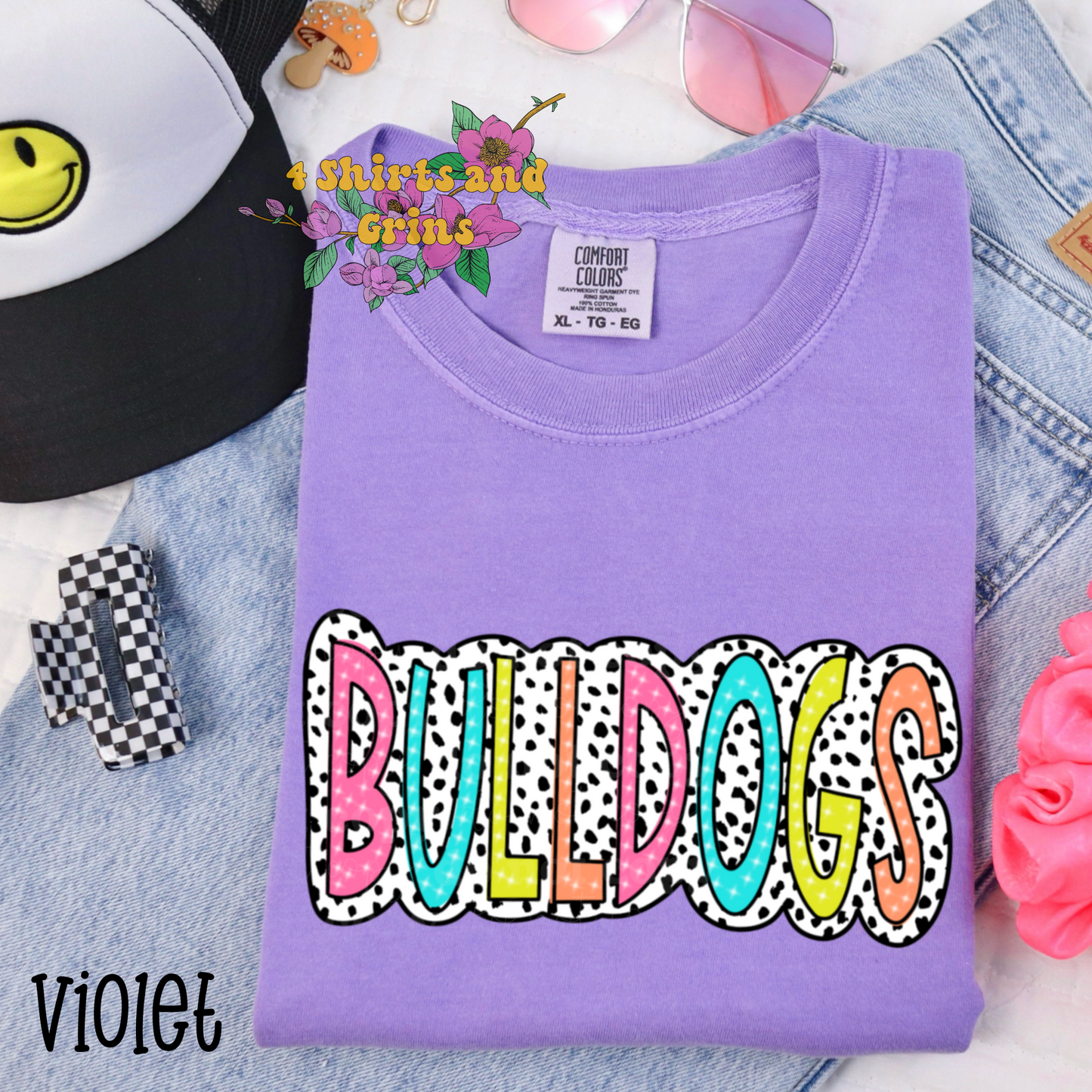 Colorful Dalmatian "Bulldogs" Shirt