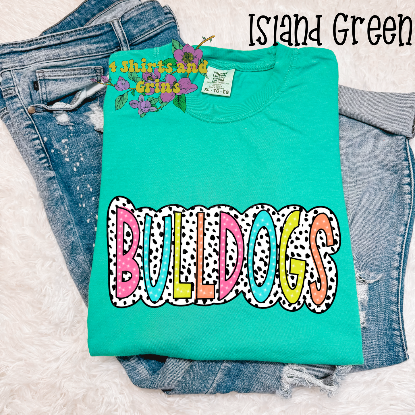 Colorful Dalmatian "Bulldogs" Shirt