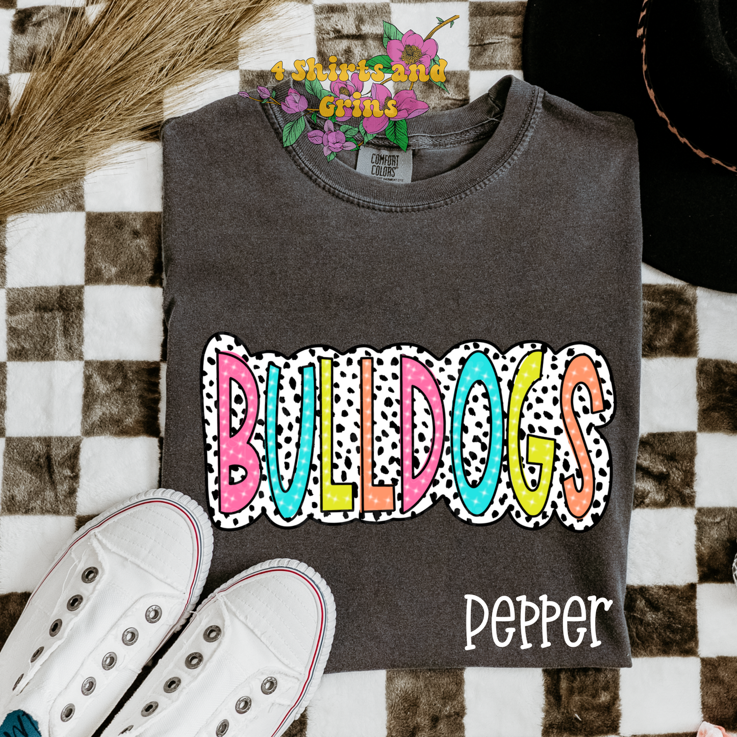 Colorful Dalmatian "Bulldogs" Shirt