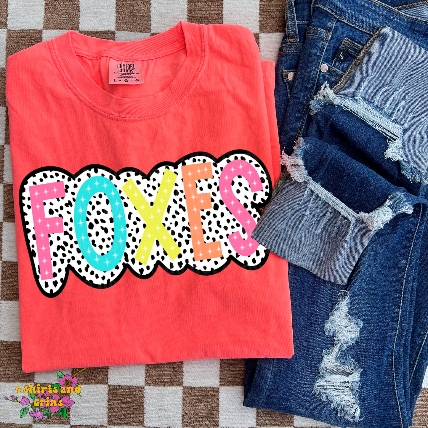 Colorful Dalmatian "Foxes" Shirt