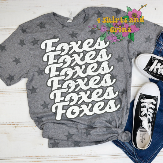 Stacked Vintage Foxes Star Shirt