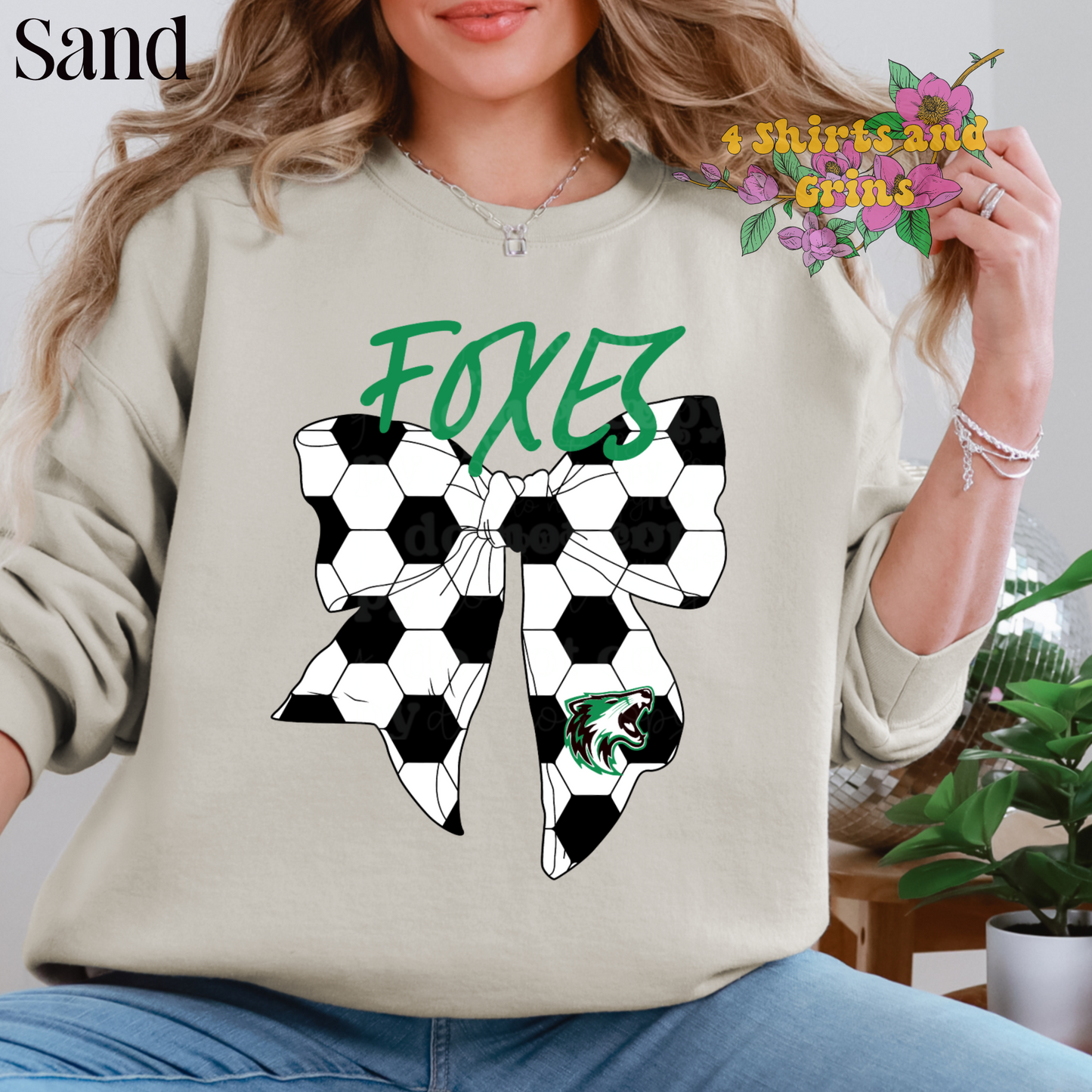 Foxes Soccer Coquette Bow