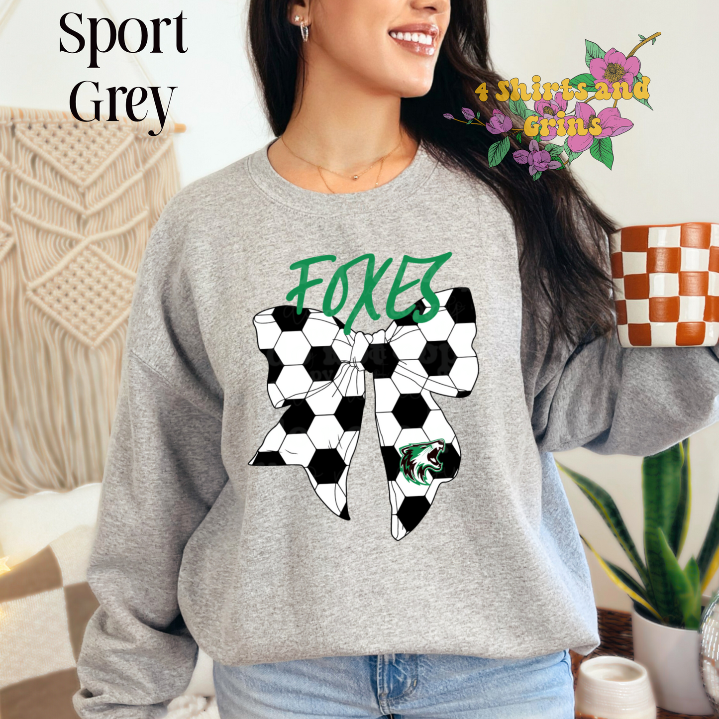 Foxes Soccer Coquette Bow