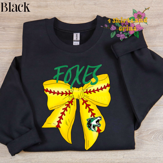 Foxes Softball Coquette Bow