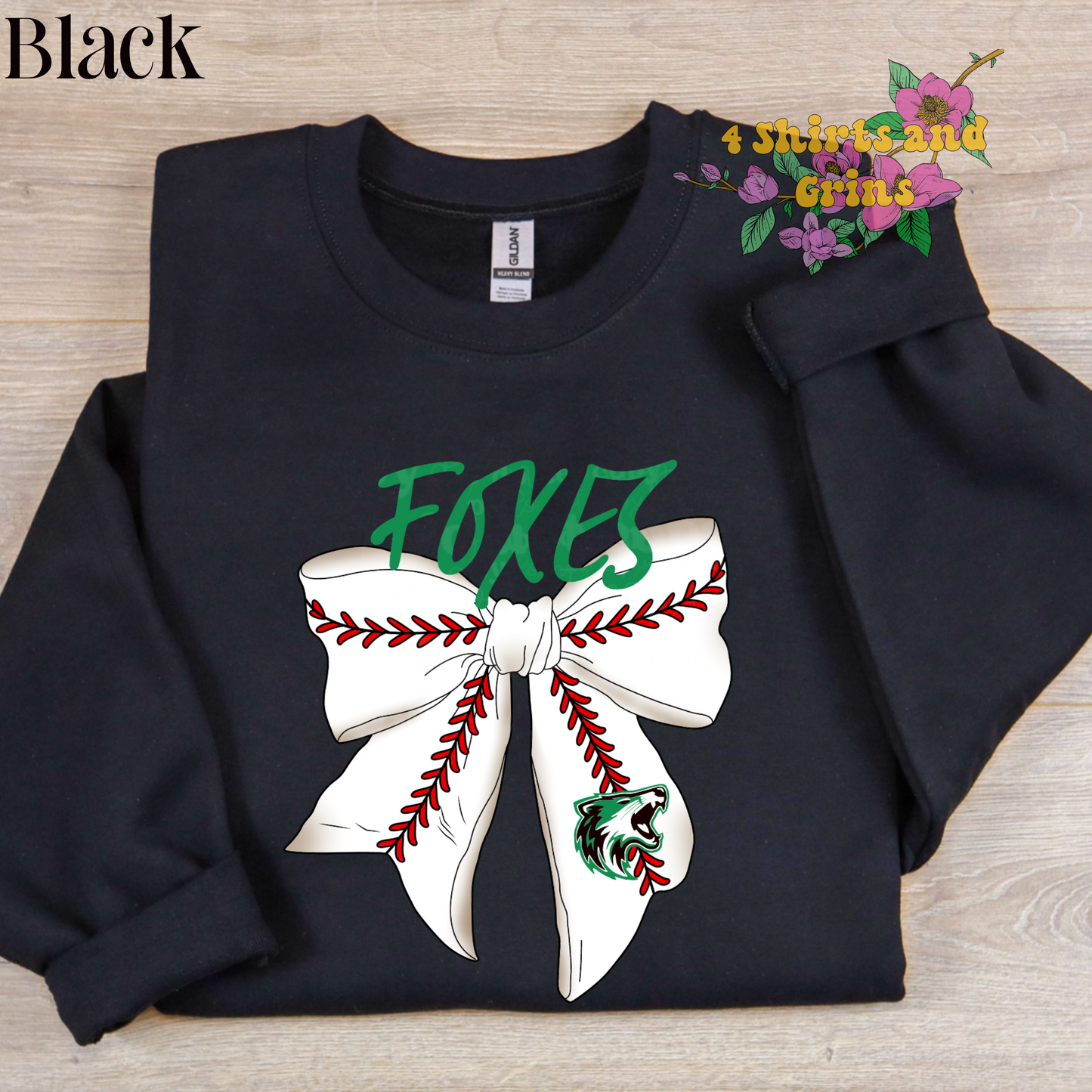 Foxes Baseball Coquette Bow