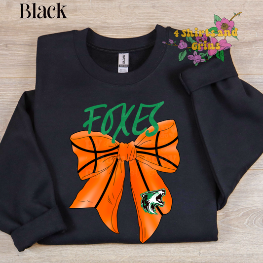 Foxes Basketball Coquette Bow