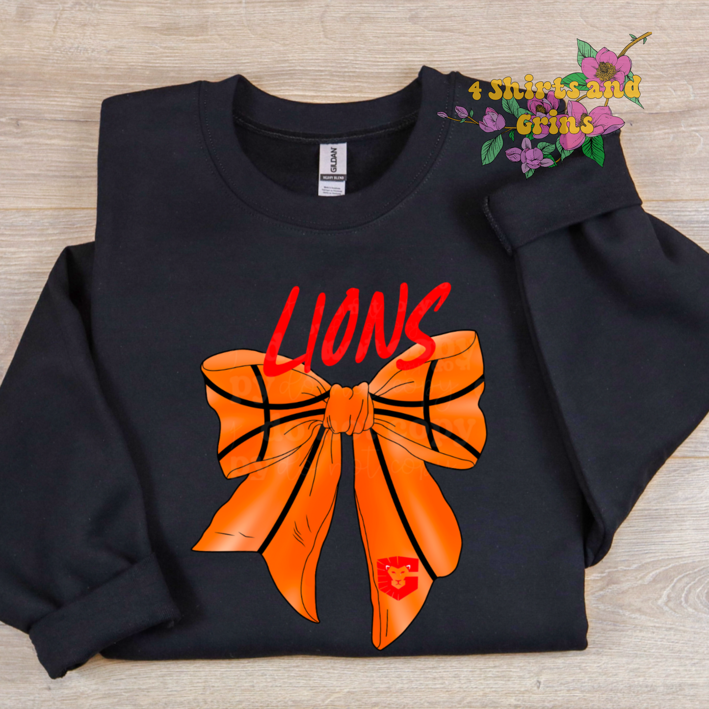 Lions Basketball Bow Sweatshirt