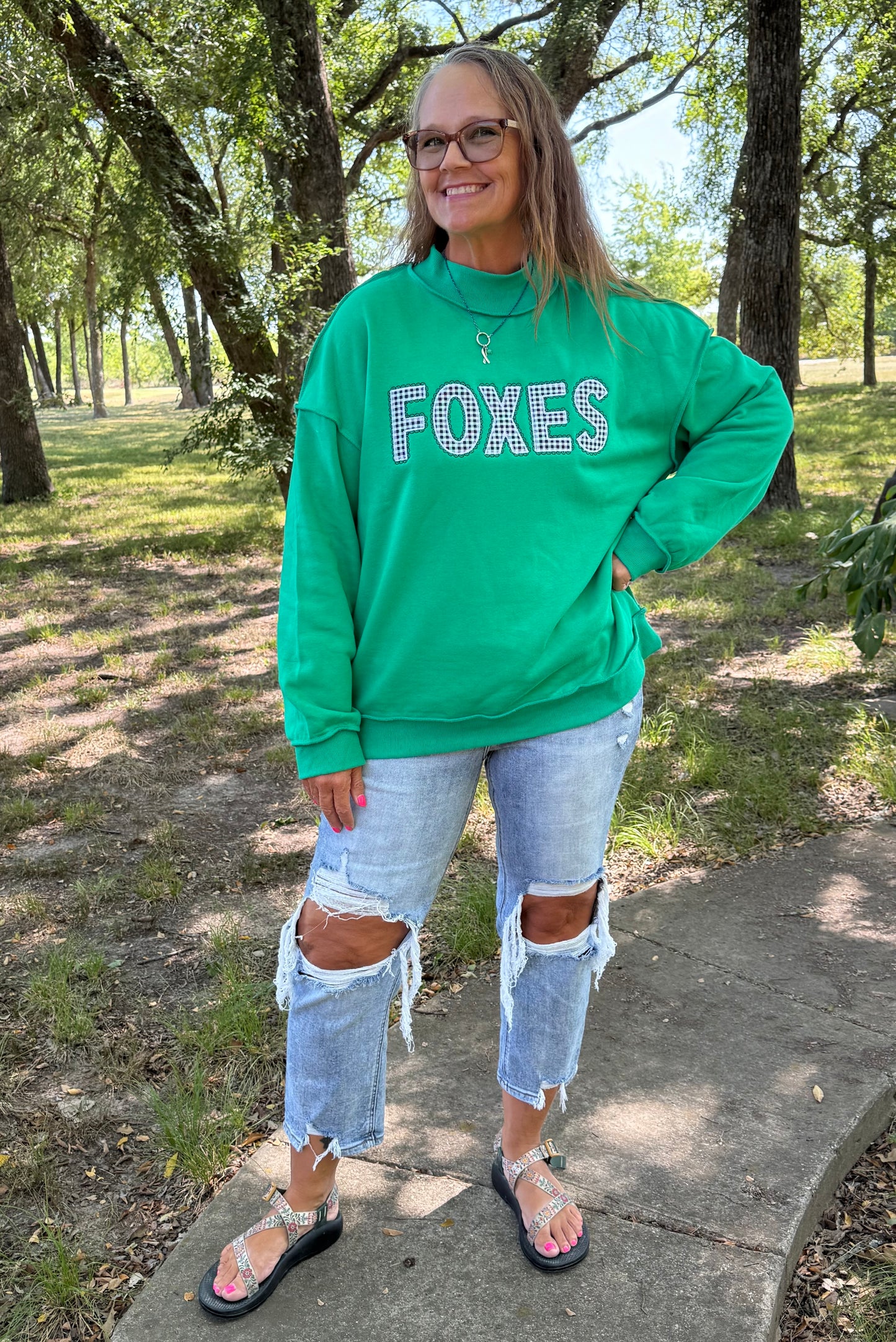 #23 Embroidered Mock Neck