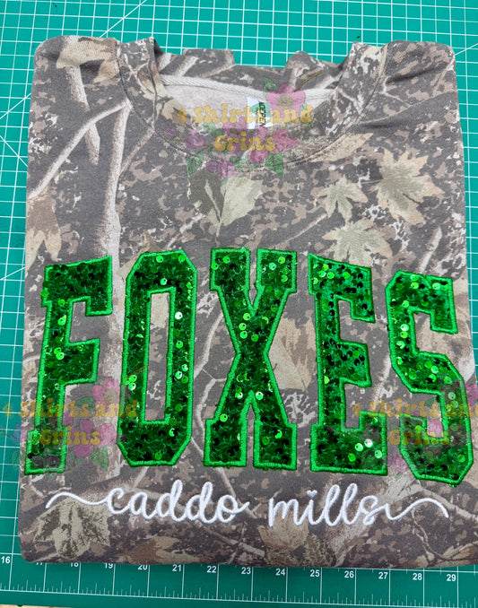 Custom Sequin Mascot Embroidered Sweatshirt | Personalized School Spirit Crewneck | Choose Wording, Sequin Color & Thread Color