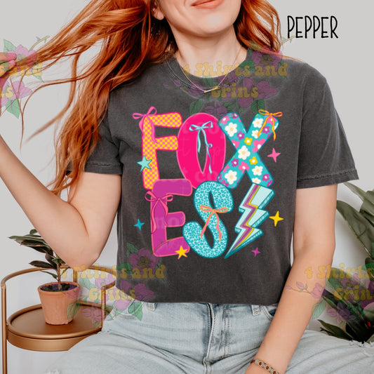 Foxes Graphic Tee – Bright, Fun Spiritwear for Caddo Mills Fans