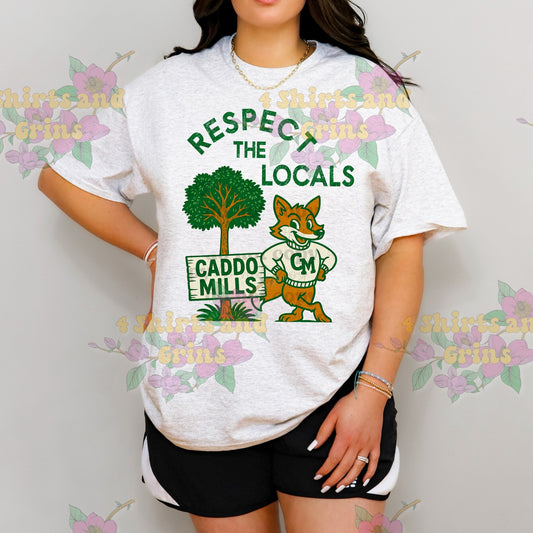 🌳 Respect the Locals – Caddo Mills Vintage Spirit Tee 🦊