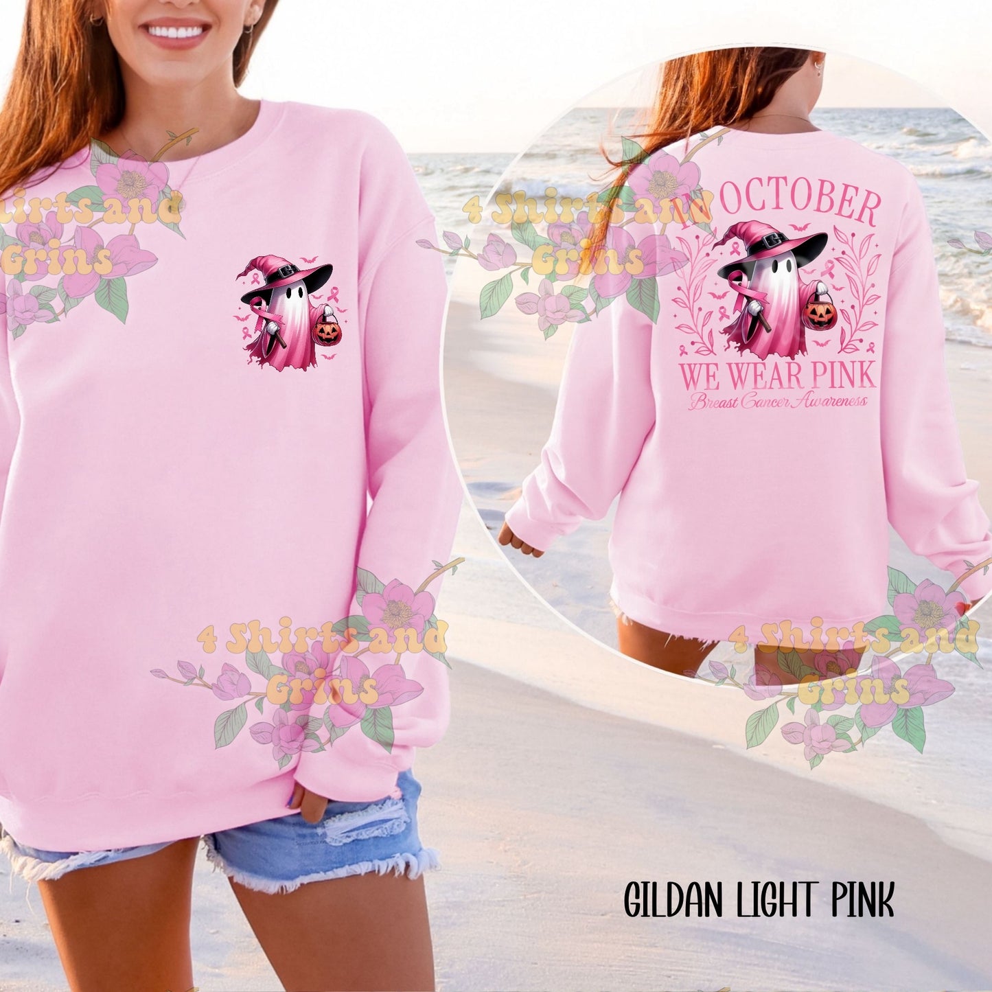 In October We Wear Pink | Breast Cancer Awareness Shirt or Sweatshirt | Youth & Adult Sizes
