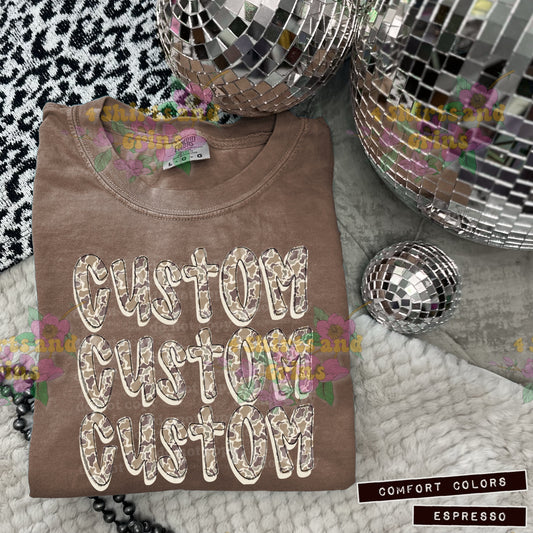 Custom Word Spirit Shirt – Choose Shirt Color, Word, and Pattern | Comfort Colors Tee or Gildan Sweatshirt