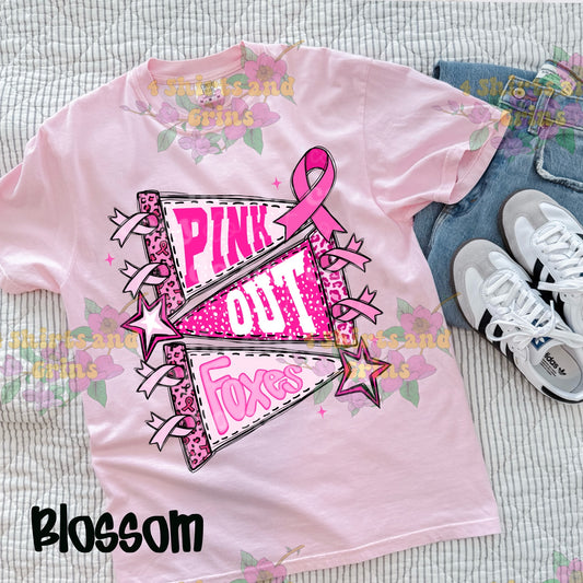 Pink Out Foxes Spirit Shirt – Comfort Colors Tee (Youth to Adult Sizes)