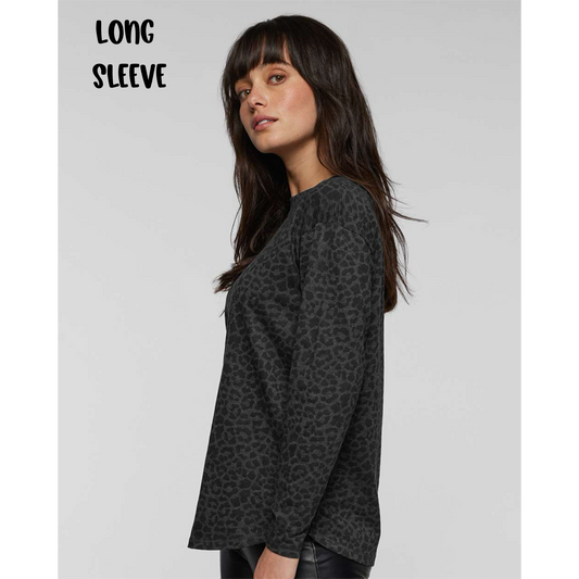 Grinchy Leopard Shirt – Neon Green Glitter Puff – LAT Leopard Long Sleeve, Crewneck, and Hoodie Options