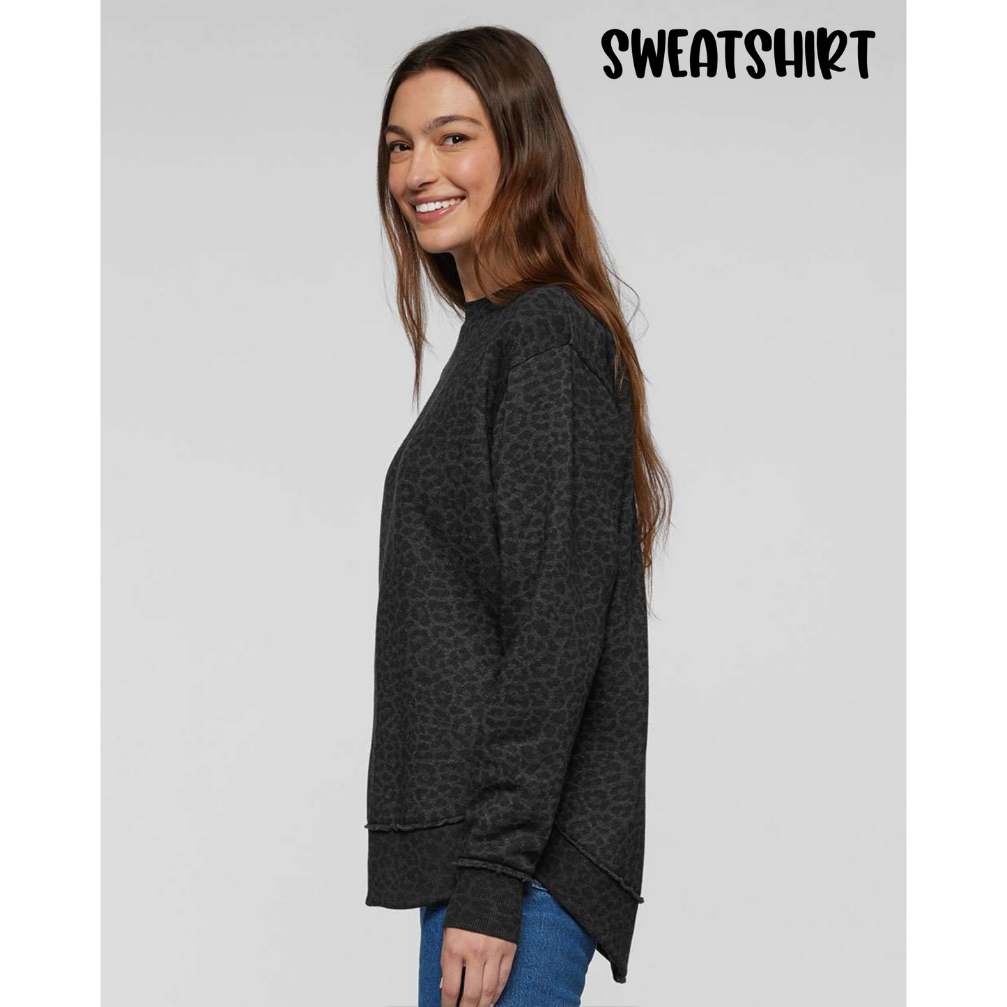 Grinchy Leopard Shirt – Neon Green Glitter Puff – LAT Leopard Long Sleeve, Crewneck, and Hoodie Options