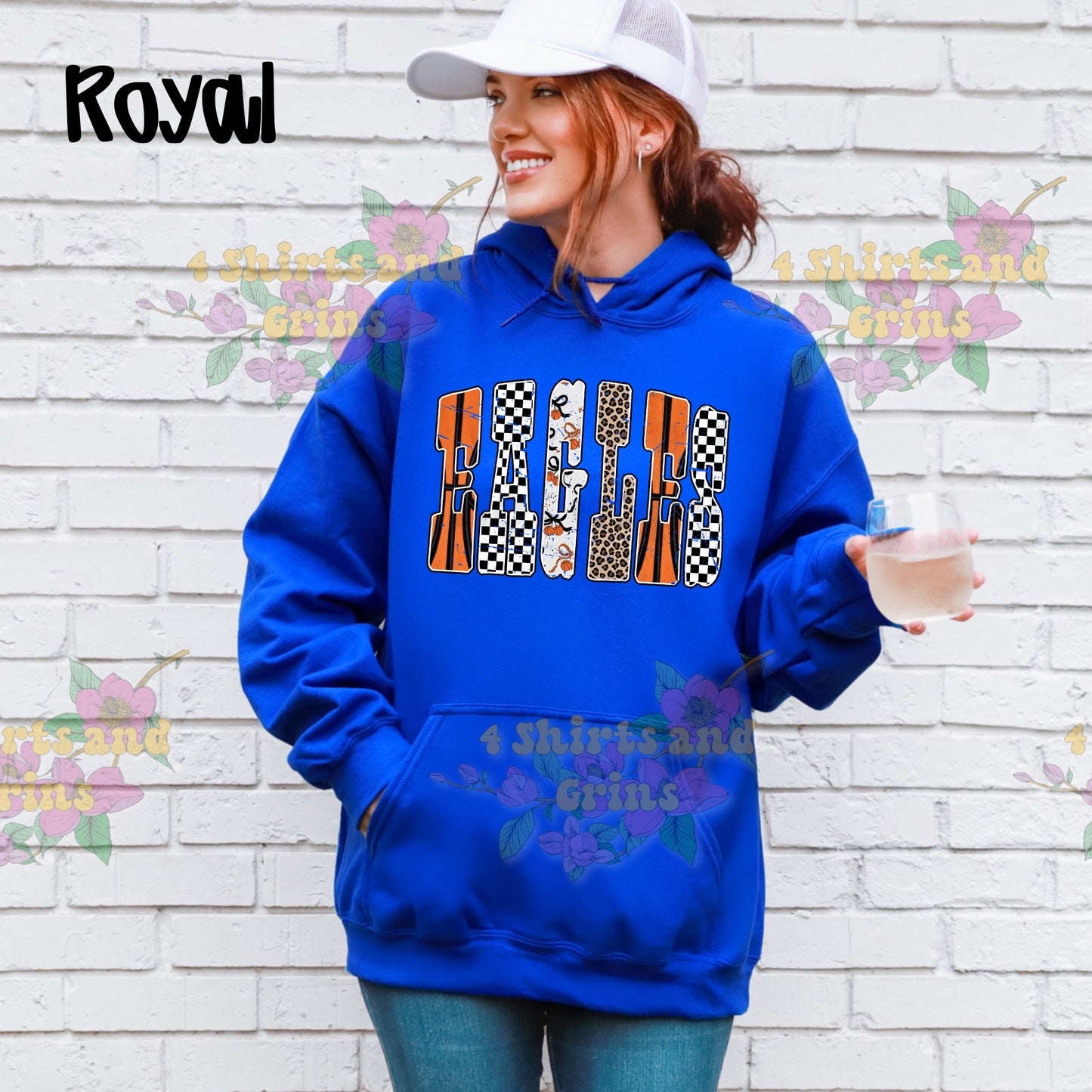 Eagles Basketball Retro Pattern Sweatshirt or Hoodie