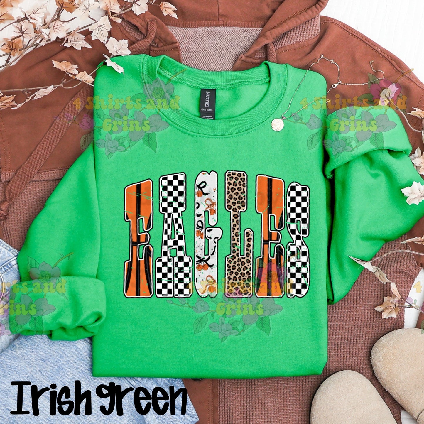 Eagles Basketball Retro Pattern Sweatshirt or Hoodie