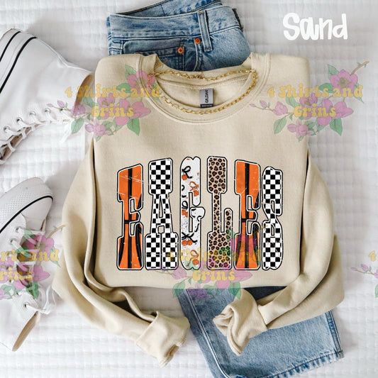 Eagles Basketball Retro Pattern Sweatshirt or Hoodie