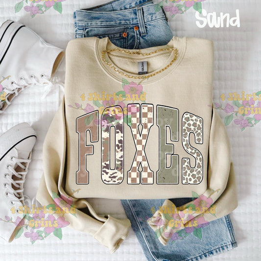 Foxes Neutral Camo Pattern Shirt