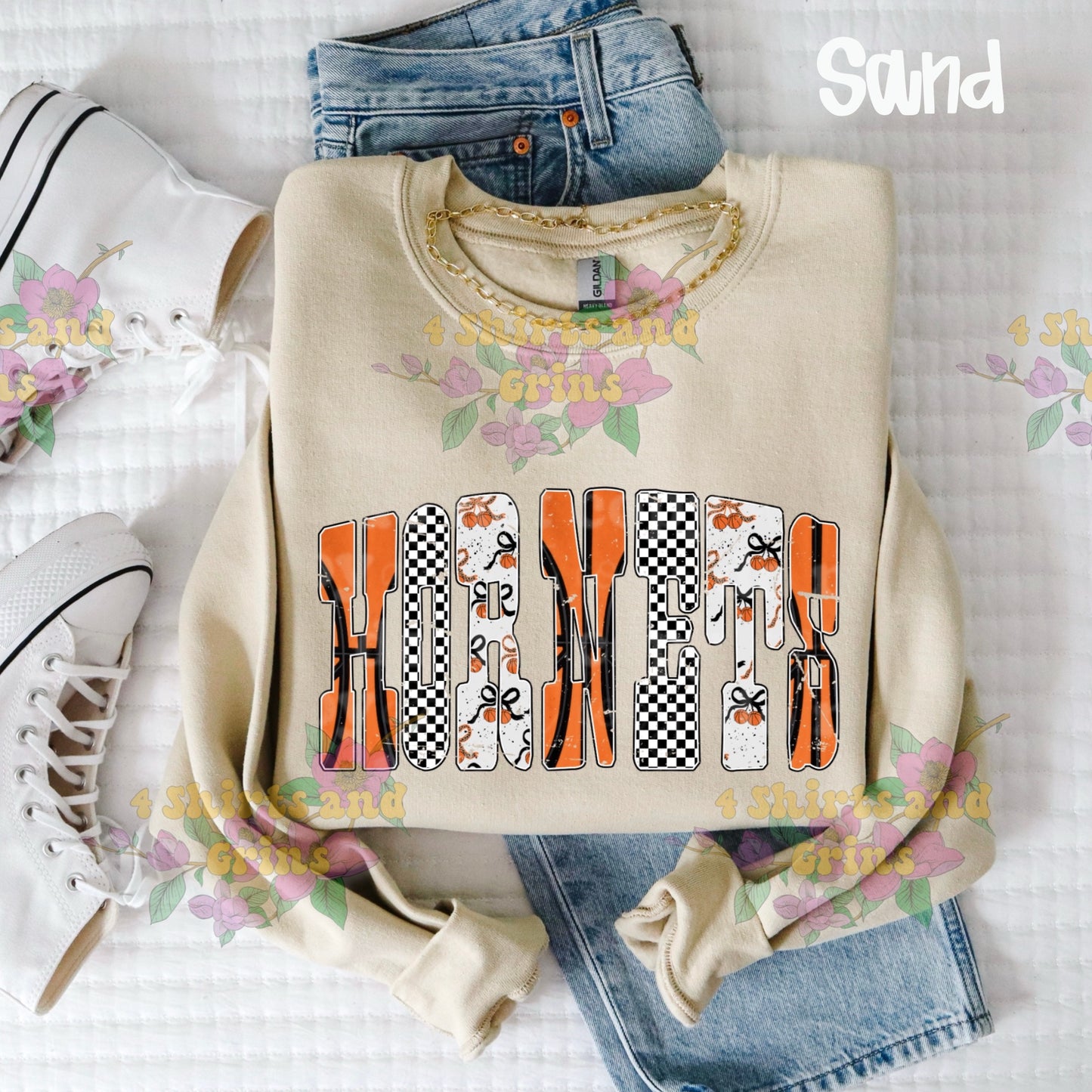 Hornets Basketball Retro Pattern Shirt | Youth & Adult T-Shirt, Long Sleeve, Sweatshirt, or Hoodie