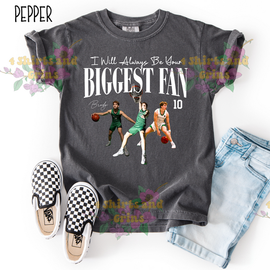 Biggest Fan Custom Photo Shirt – Comfort Colors Tee, Long Sleeve, or Sweatshirt
