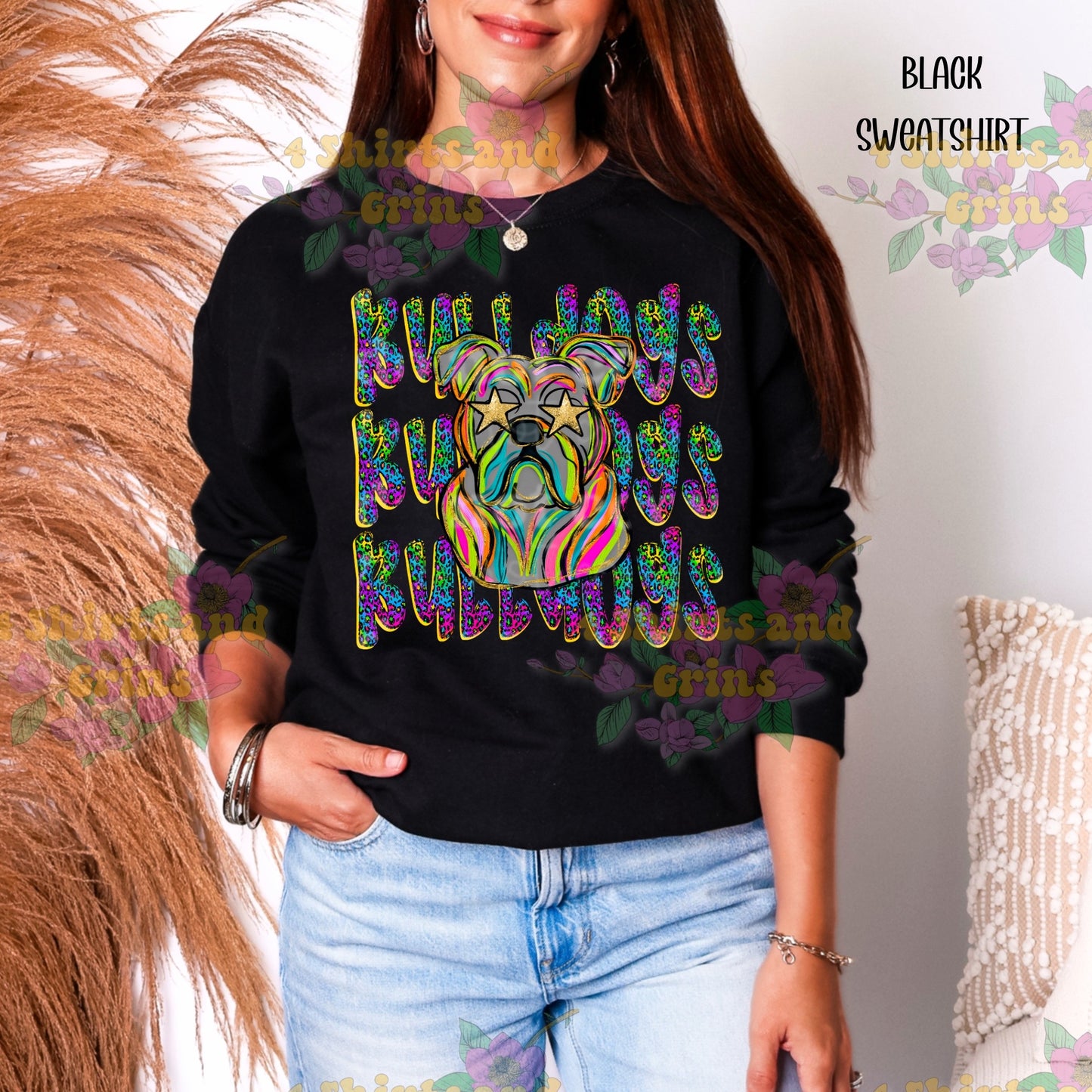 Colorful Bulldogs Spirit Shirt or Sweatshirt | Comfort Colors Tee or Gildan Crewneck