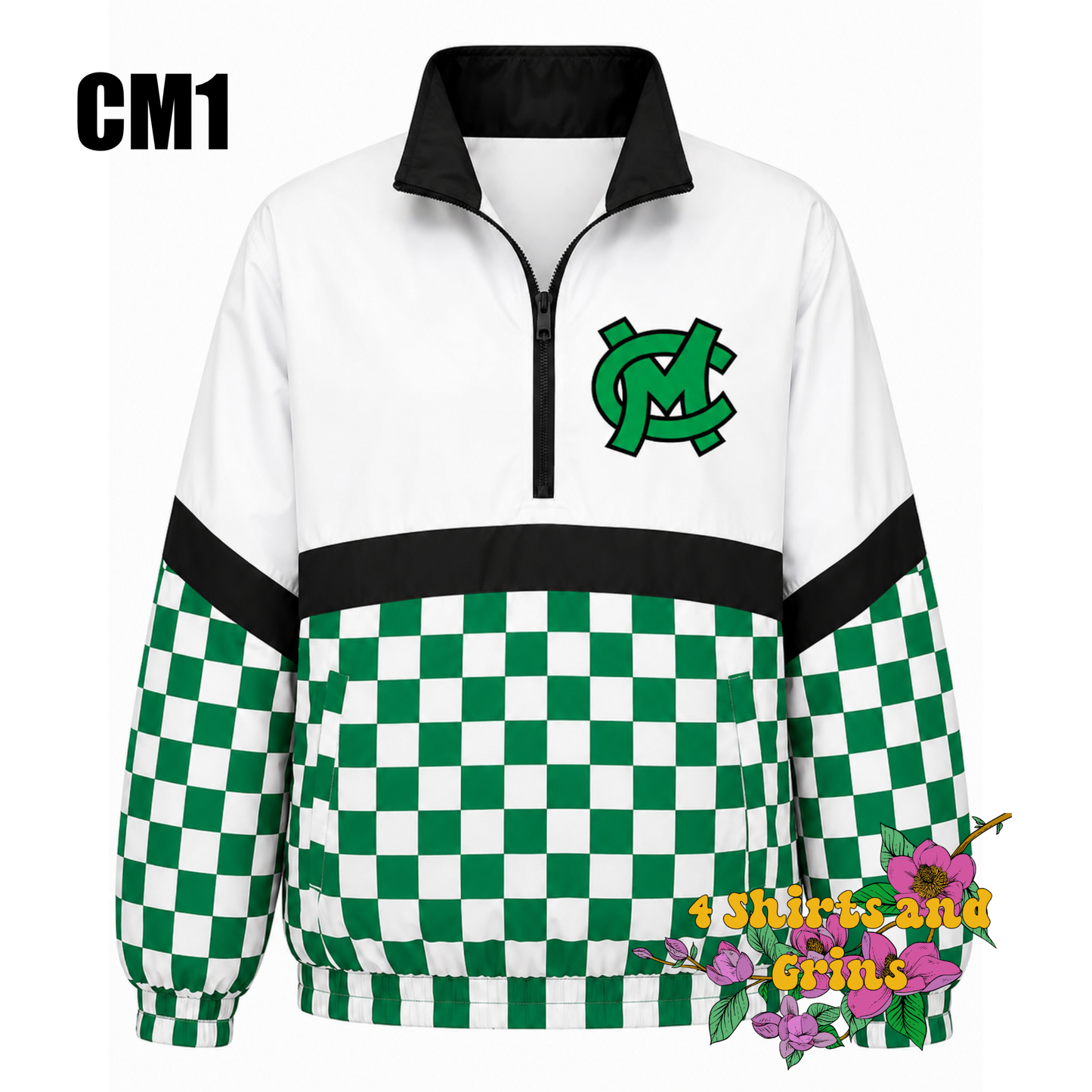 Custom Spirit Jacket Preorder | Personalized Checkerboard or Leopard Quarter Zip Pullover | Youth & Adult Sizes