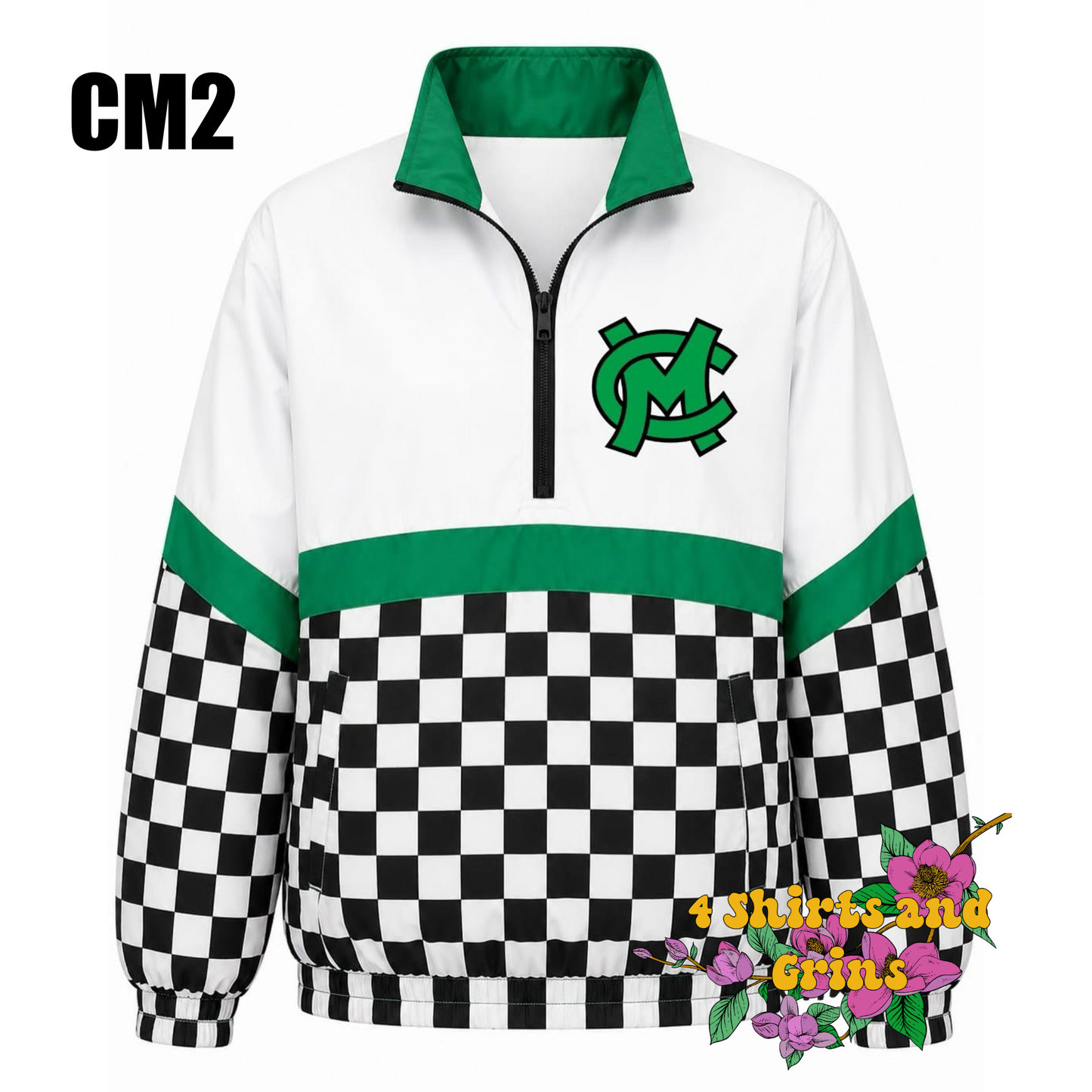 Custom Spirit Jacket Preorder | Personalized Checkerboard or Leopard Quarter Zip Pullover | Youth & Adult Sizes