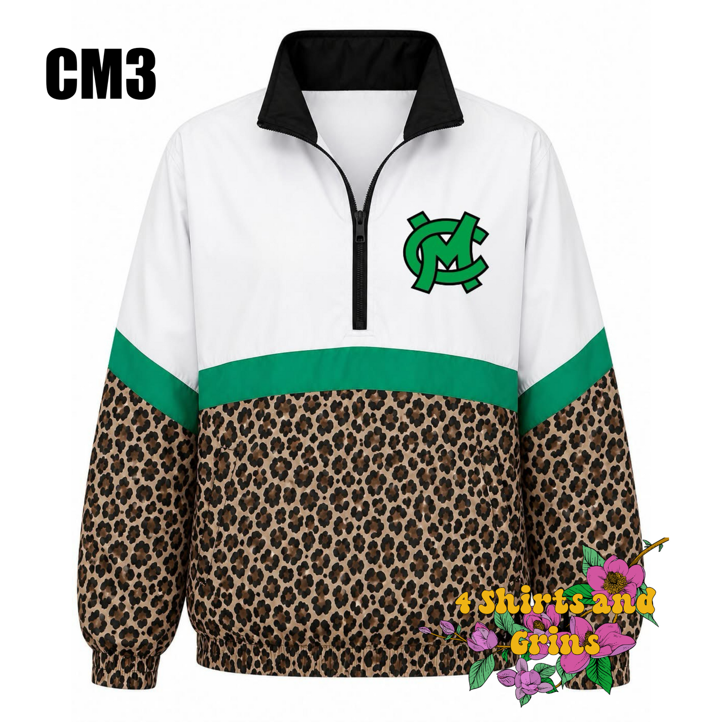 Custom Spirit Jacket Preorder | Personalized Checkerboard or Leopard Quarter Zip Pullover | Youth & Adult Sizes