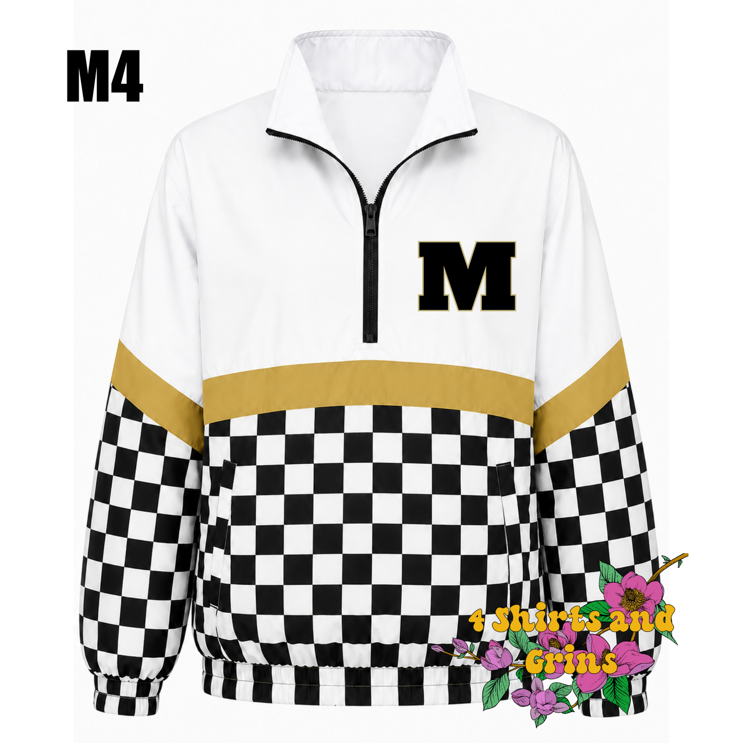 Custom Spirit Jacket Preorder | Personalized Checkerboard or Leopard Quarter Zip Pullover | Youth & Adult Sizes