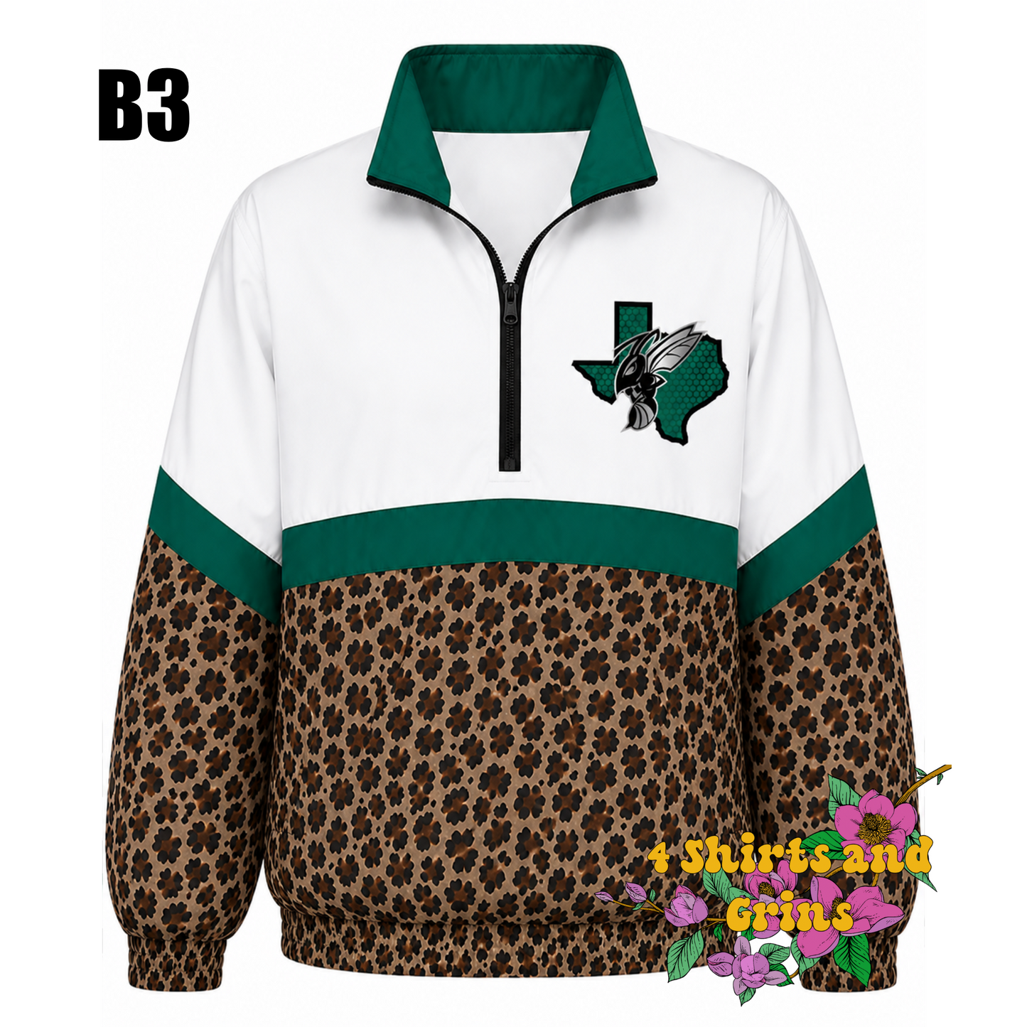 Custom Spirit Jacket Preorder | Personalized Checkerboard or Leopard Quarter Zip Pullover | Youth & Adult Sizes