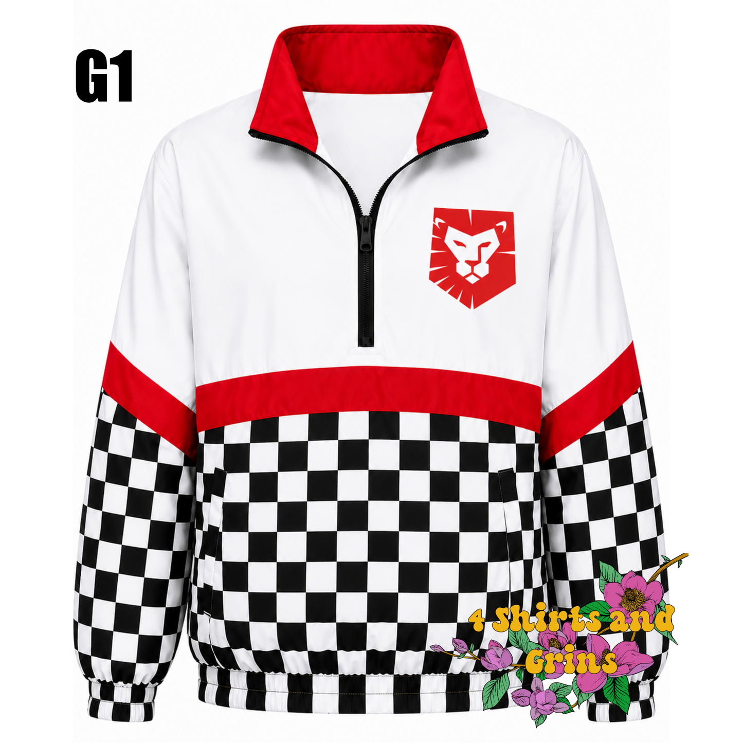 Custom Spirit Jacket Preorder | Personalized Checkerboard or Leopard Quarter Zip Pullover | Youth & Adult Sizes