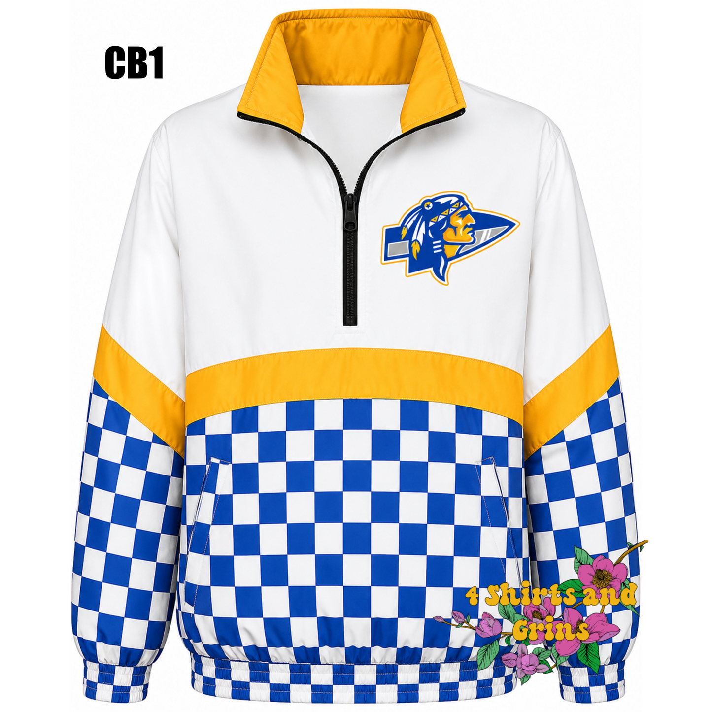 Custom Spirit Jacket Preorder | Personalized Checkerboard or Leopard Quarter Zip Pullover | Youth & Adult Sizes