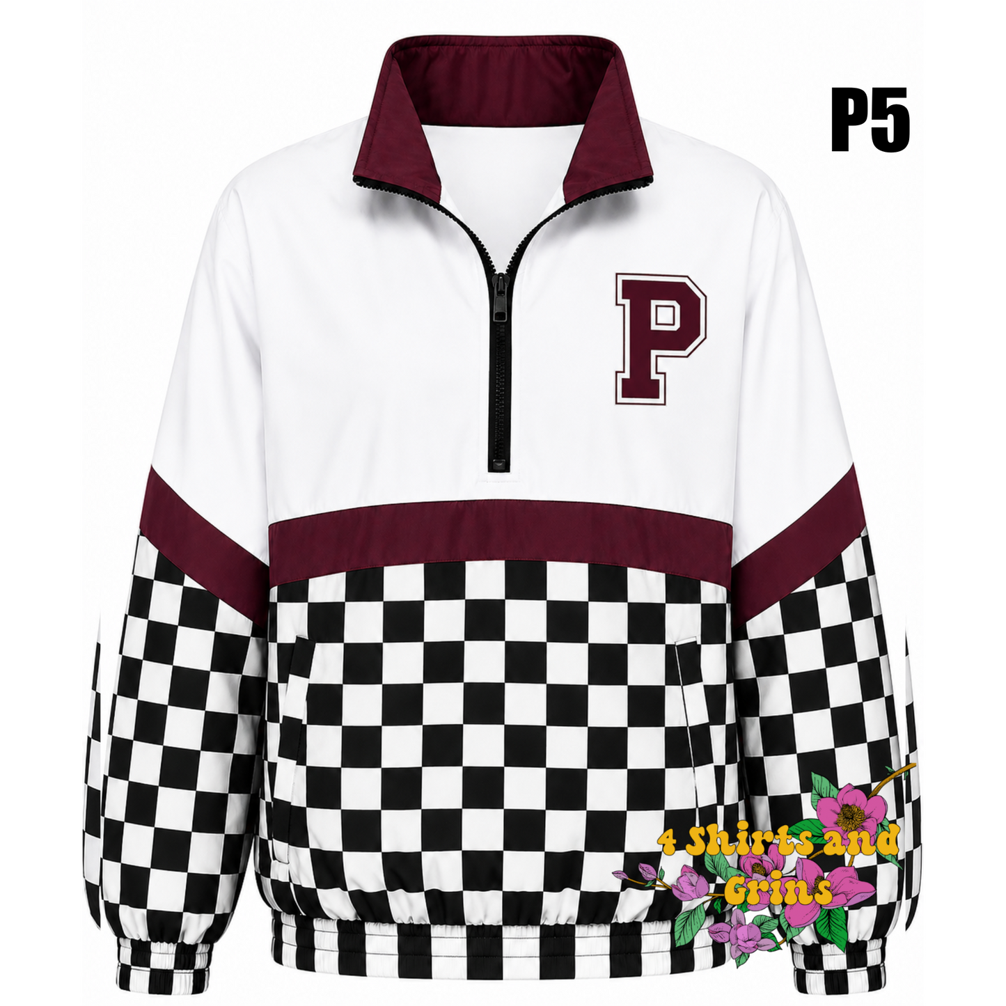 Custom Spirit Jacket Preorder | Personalized Checkerboard or Leopard Quarter Zip Pullover | Youth & Adult Sizes