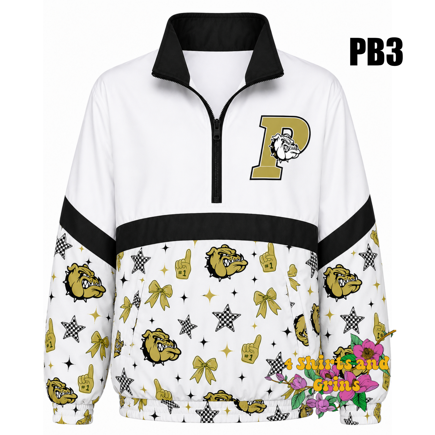 Custom Spirit Jacket Preorder | Personalized Checkerboard or Leopard Quarter Zip Pullover | Youth & Adult Sizes